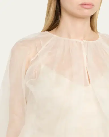 FRAME The Sheer Balloon Blouse | Thumbnail 5 FRAME The Sheer Balloon Blouse | Thumbnail 5