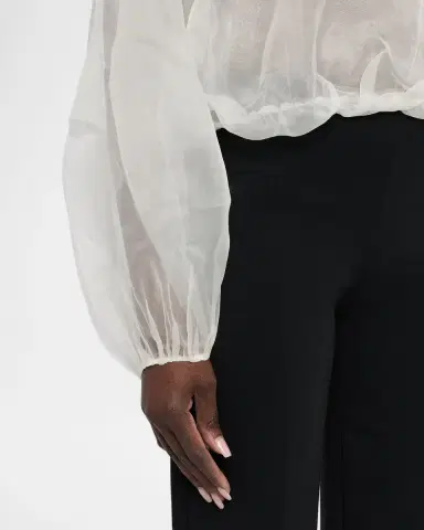 FRAME The Sheer Balloon Blouse | Thumbnail 9 FRAME The Sheer Balloon Blouse | Thumbnail 9