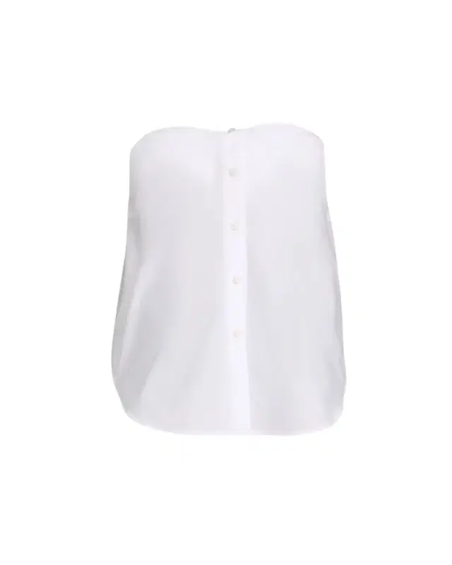 Brandon Maxwell Shea Strapless Button-Down Top