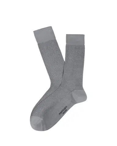 Marcoliani Men's Modal-Blend Pindot Crew Socks | Thumbnail 1