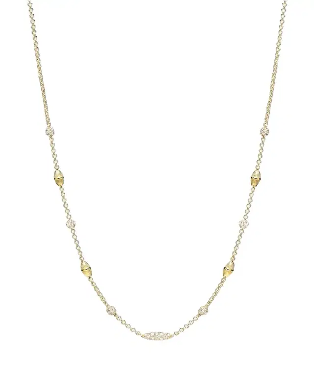 Paul Morelli 18K Yellow Gold Diamond Pipette Necklace