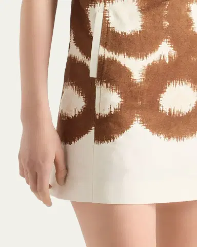 Prada Circle-Print Canvas Sleeveless Mini Dress | Thumbnail 4 Prada Circle-Print Canvas Sleeveless Mini Dress | Thumbnail 4