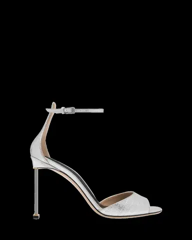 Tom Ford 105mm Embossed Metallic Leather Ankle-Strap Sandals | Thumbnail 2