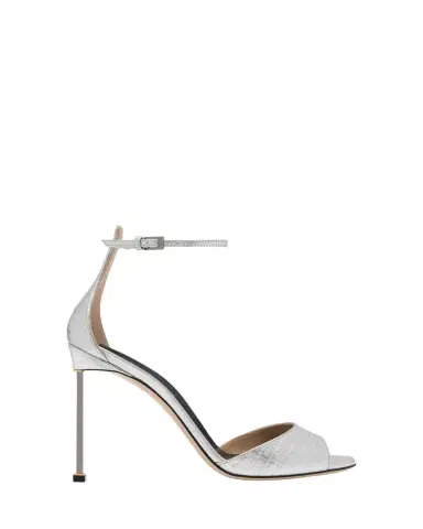 Tom Ford 105mm Embossed Metallic Leather Ankle-Strap Sandals | Thumbnail 1