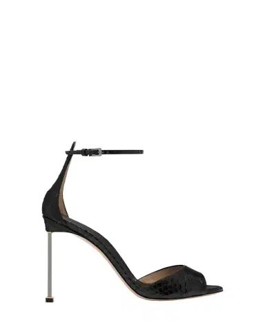 Tom Ford 105mm Croc-Embossed Leather Ankle-Strap Sandals | Thumbnail 1