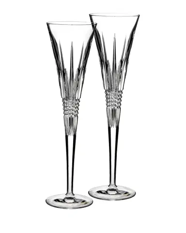 Waterford Crystal Set of Two Lismore Diamond Flutes | Thumbnail 1