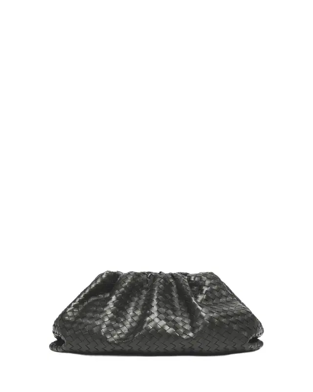 Bottega Veneta Lambskin Leather Pouch Clutch Bag