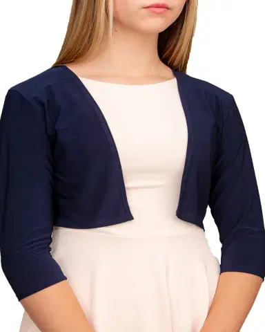 Un Deux Trois Girl's Bolero Jacket, Size S-XL | Thumbnail 2