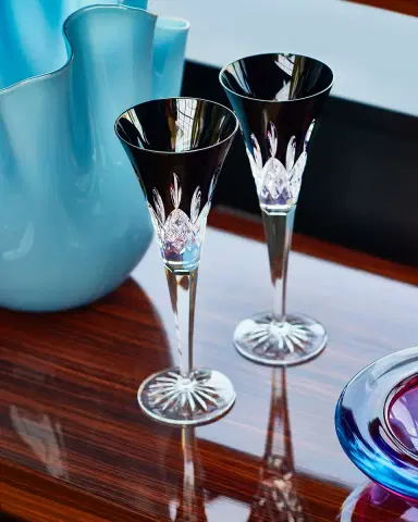 Waterford Crystal Lismore Black Flute Glasses, Set of 2 | Thumbnail 3