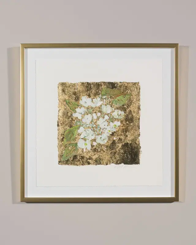 RFA Fine Art "Gold and Hydrangea" Print Art by Robert Robinson
