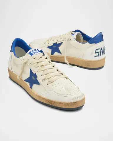 Golden Goose Men's Ball Star Napa Low-Top Sneakers | Thumbnail 8 Golden Goose Men's Ball Star Napa Low-Top Sneakers | Thumbnail 8