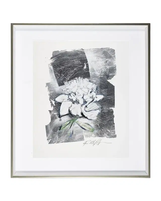 RFA Fine Art 'Silver Flower Peony ' Wall Art