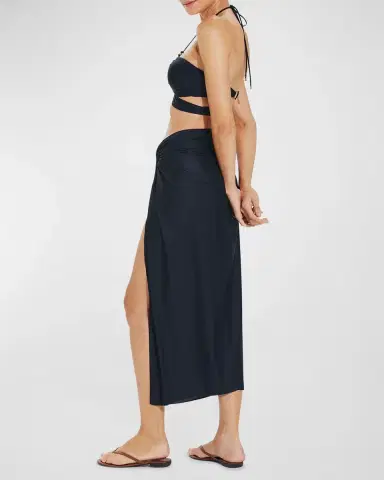 Vix Karen Front Twist Midi Coverup Skirt | Thumbnail 4