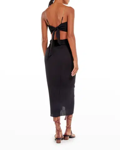 Vix Karen Front Twist Midi Coverup Skirt | Thumbnail 5
