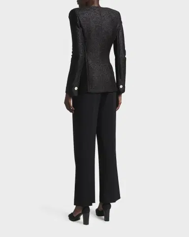 Giorgio Armani Metallic Rafia Motif Blazer | Thumbnail 3