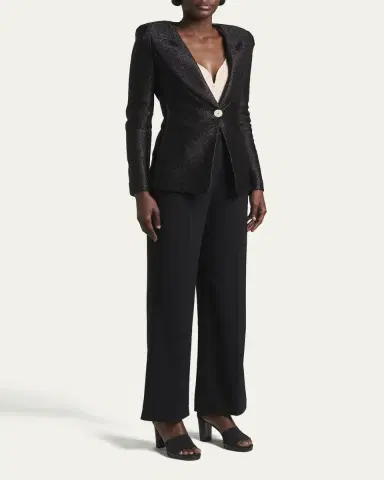 Giorgio Armani Metallic Rafia Motif Blazer | Thumbnail 6