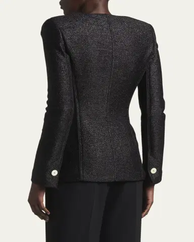 Giorgio Armani Metallic Rafia Motif Blazer | Thumbnail 7