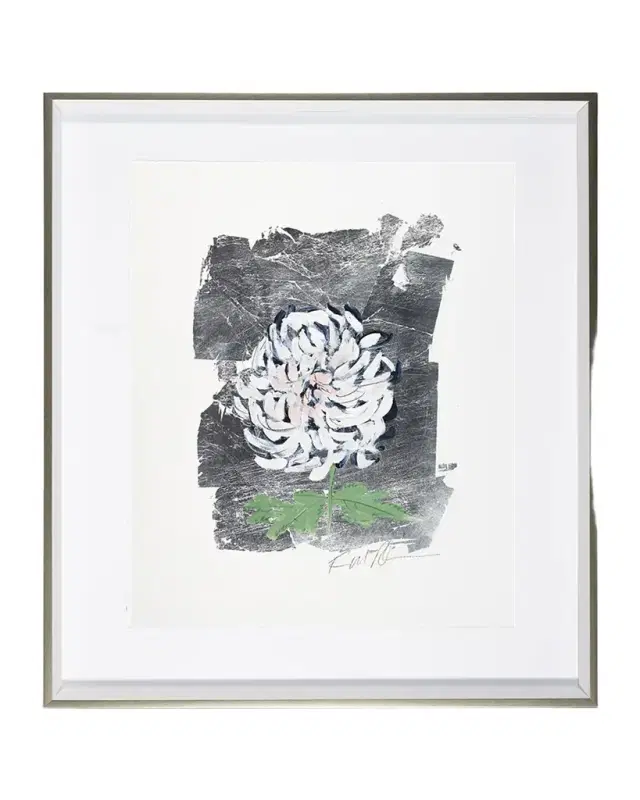 RFA Fine Art 'Silver Flower Chrysanthemum ' Wall Art