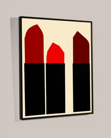 RFA Fine Art Red Pepper Lipsticks' Wall Art on Canvas | Thumbnail 2