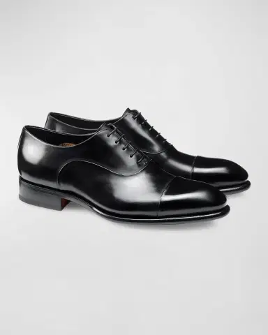 Santoni Men's Isaac Cap-Toe Leather Oxford Shoes | Thumbnail 2 Santoni Men's Isaac Cap-Toe Leather Oxford Shoes | Thumbnail 2