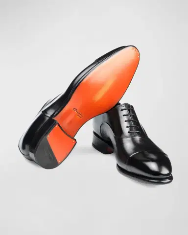 Santoni Men's Isaac Cap-Toe Leather Oxford Shoes | Thumbnail 3 Santoni Men's Isaac Cap-Toe Leather Oxford Shoes | Thumbnail 3