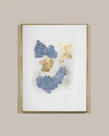 RFA Fine Art Blue & Gold Abstract Giclee | Thumbnail 1 RFA Fine Art Blue & Gold Abstract Giclee | Thumbnail 1