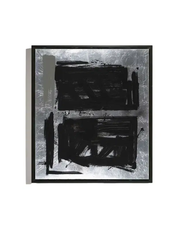RFA Fine Art Black & Silver Abstract Giclee Wall Art