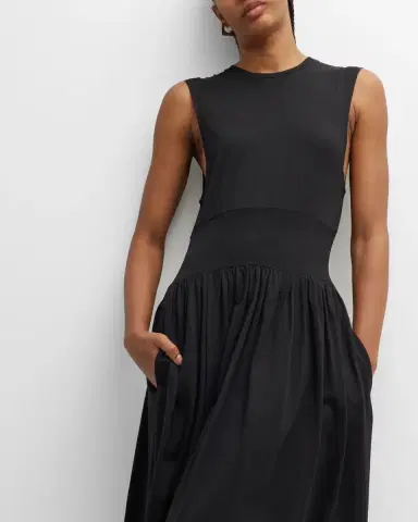 Toteme Sleeveless Cotton Tee Dress | Thumbnail 6 Toteme Sleeveless Cotton Tee Dress | Thumbnail 6