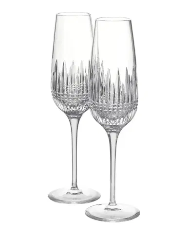 Waterford Crystal Lismore Diamond Essence Flutes, Set of 2 | Thumbnail 1 Waterford Crystal Lismore Diamond Essence Flutes, Set of 2 | Thumbnail 1