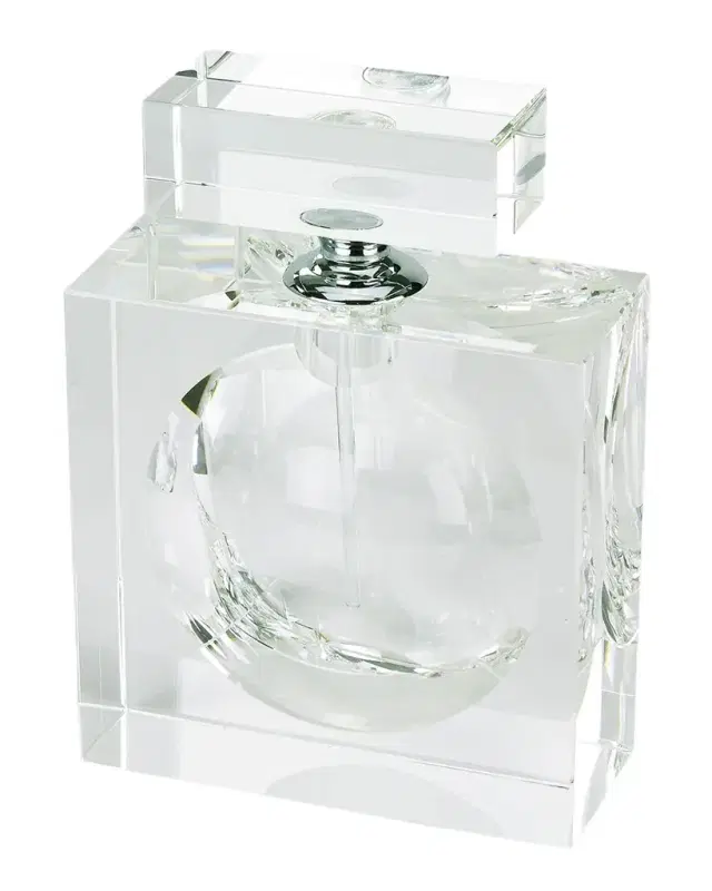 Tizo Clear Crystal Square W/Bubble Perfume Bottle