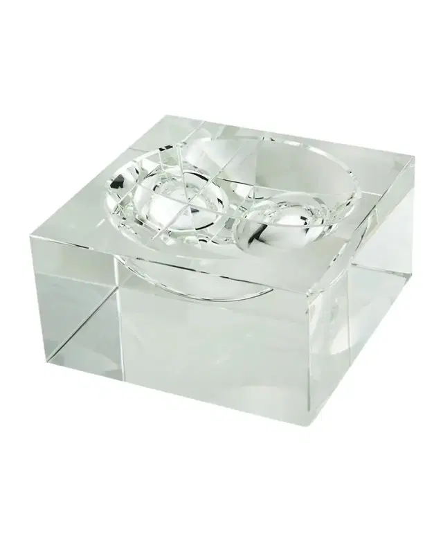 Tizo Clear Crystal Square Centerpiece Bowl Large