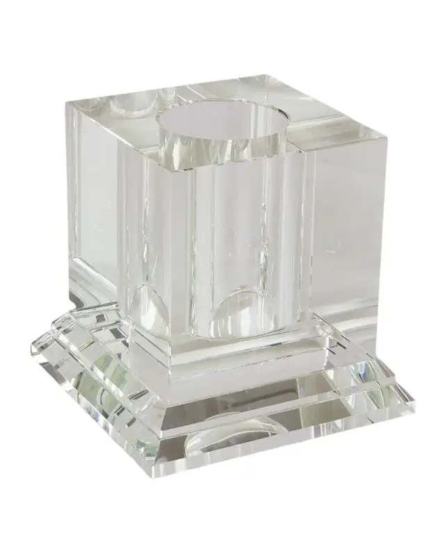 Tizo Clear Crystal Square Centerpiece Vase