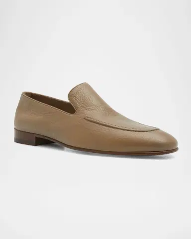 Manolo Blahnik Men's Truro Leather Loafers | Thumbnail 2