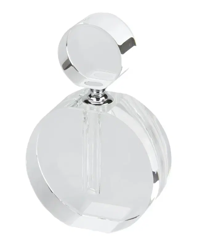 Tizo Clear Crystal Perfume Bottle - Flat Round