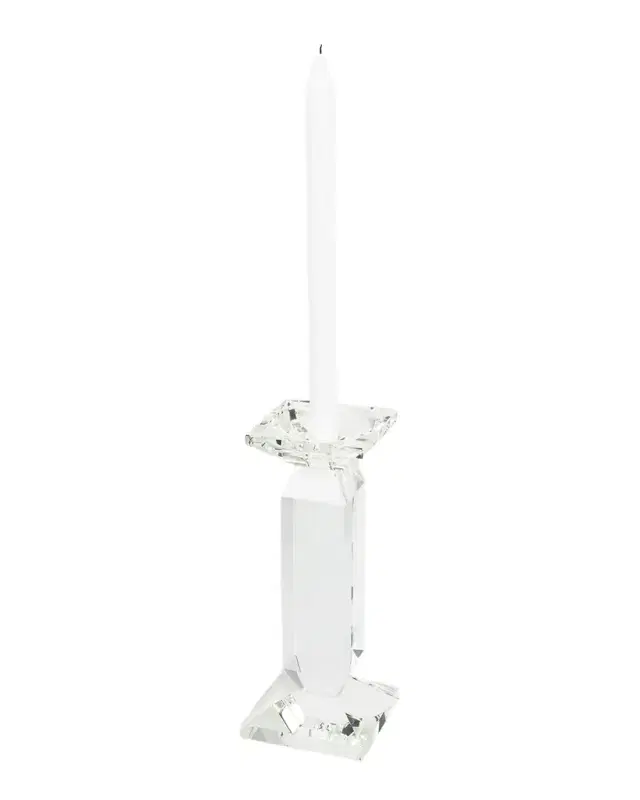Tizo Clear Crystal Pillar Candle Holder - Small