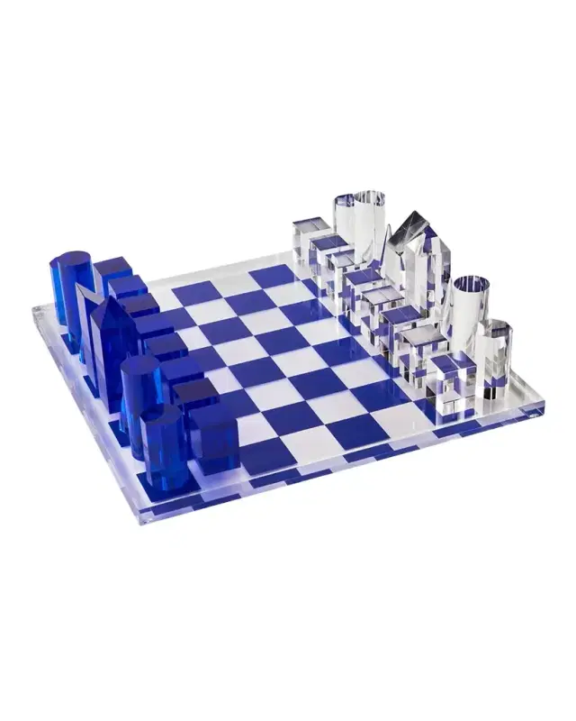 Tizo 13" Lucite Bicolor Chess Set