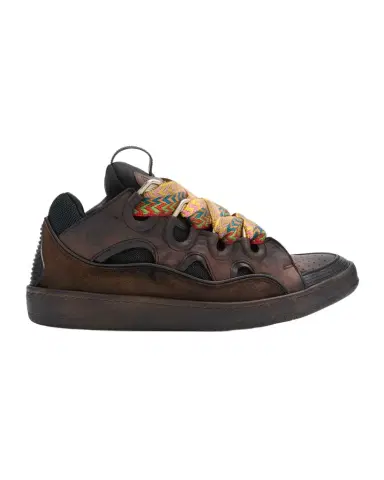 Lanvin Men's Curb Leather Low-Top Sneakers | Thumbnail 1 Lanvin Men's Curb Leather Low-Top Sneakers | Thumbnail 1