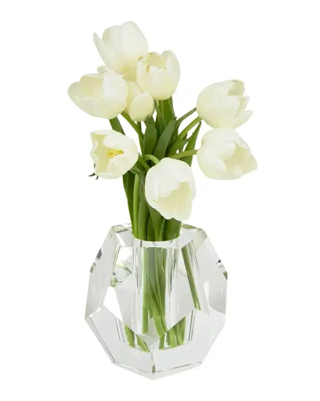 Tizo Clear Crystal Diamond Cut Vase