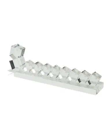 Tizo Crystal Glass Dreidel Menorah Clear 14 5/8"X2 3/4"X4 5/8" | Thumbnail 1