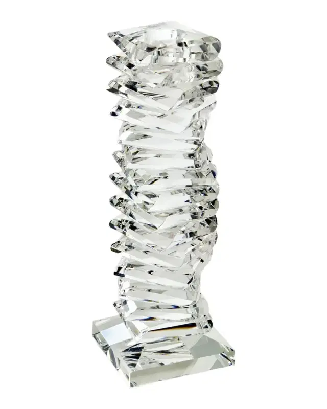 Tizo Clear Crystal "Twisted" Candleholder Small