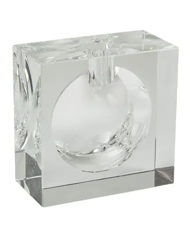 Tizo Clear Crystal Vase Square W/Bubble -Large | Thumbnail 1 Tizo Clear Crystal Vase Square W/Bubble -Large | Thumbnail 1