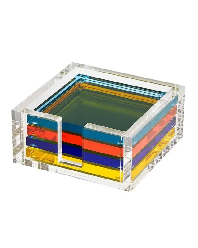 Tizo Lucite Coasters, Set of 4