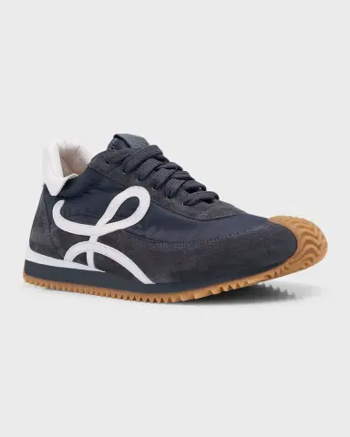 Loewe Men's Flow Runner 2.0 Nylon and Suede Sneakers | Thumbnail 3 Loewe Men's Flow Runner 2.0 Nylon and Suede Sneakers | Thumbnail 3