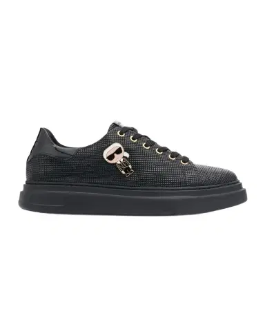 Karl Lagerfeld Paris Men's Low-Top Printed Leather Sneakers with Karl Pin | Thumbnail 1 Karl Lagerfeld Paris Men's Low-Top Printed Leather Sneakers with Karl Pin | Thumbnail 1
