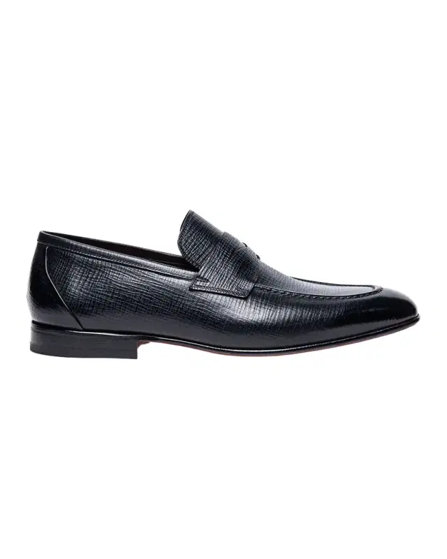 Santoni Men's Gannon Leather Penny Loafers