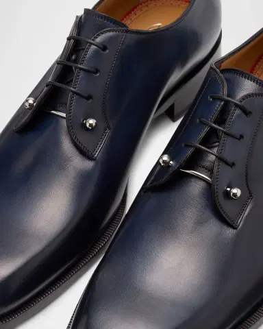 Christian Louboutin Men's Chambeliss Leather Derby Shoes | Thumbnail 5