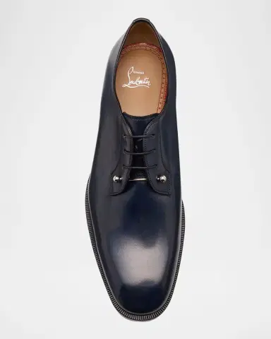 Christian Louboutin Men's Chambeliss Leather Derby Shoes | Thumbnail 6