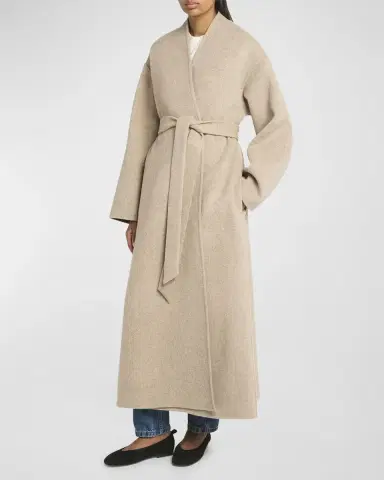 Co Double Wool-Cashmere Long Wrap Coat | Thumbnail 2 Co Double Wool-Cashmere Long Wrap Coat | Thumbnail 2