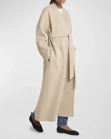 Co Double Wool-Cashmere Long Wrap Coat | Thumbnail 5 Co Double Wool-Cashmere Long Wrap Coat | Thumbnail 5