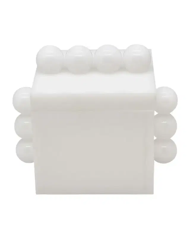 Tizo White Lucite Box with Bubbles